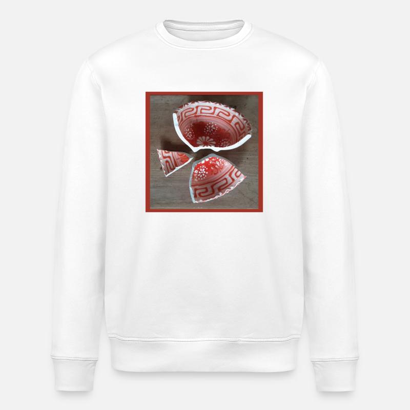 Motif de coquille brisée - Sweat bio ROLLER Stanley/Stella Unisexe - blanc