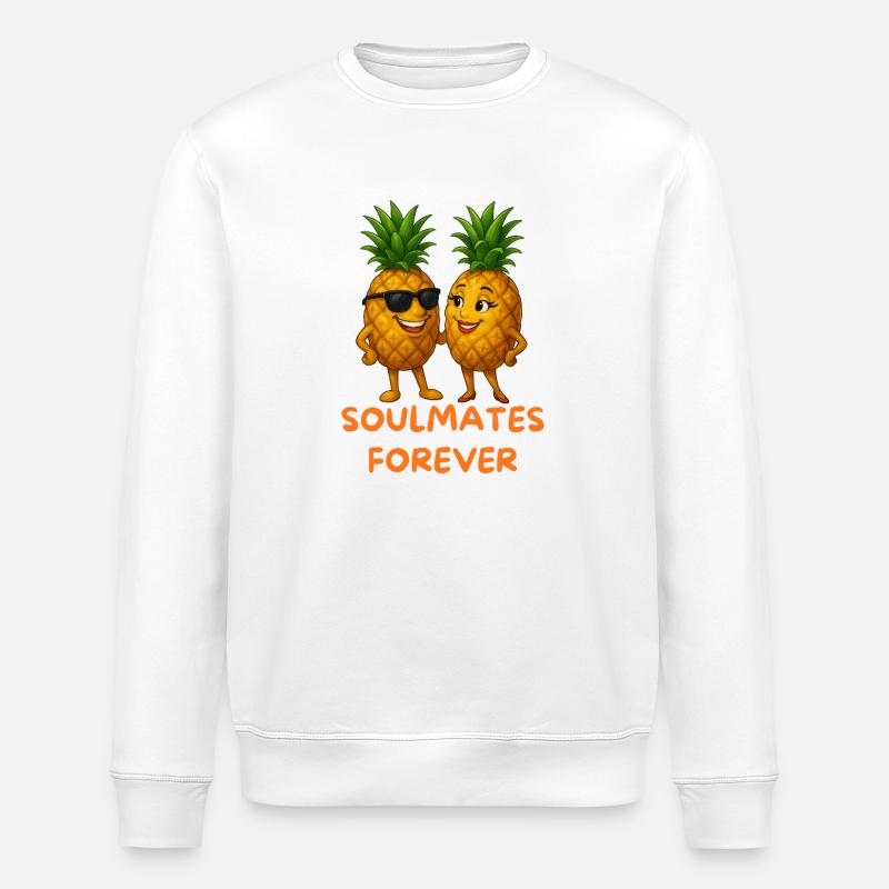 Soulmates Pineapples Forever - Stanley/Stella Unisex Bio-Sweatshirt ROLLER - Weiß