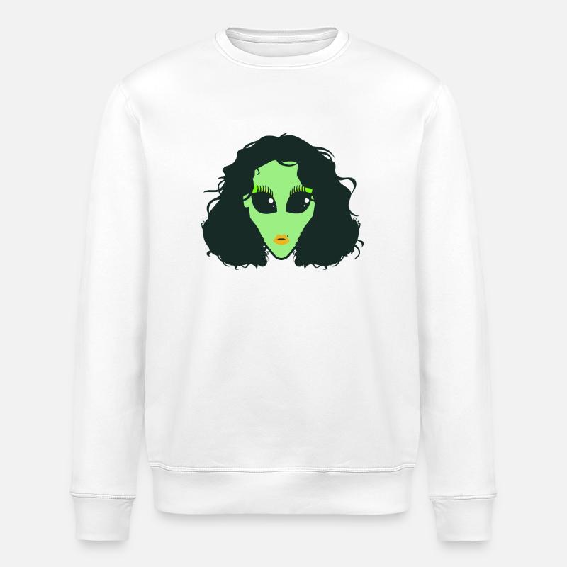 alien_drag_queen - Stanley/Stella Unisex Bio-Sweatshirt ROLLER - Weiß