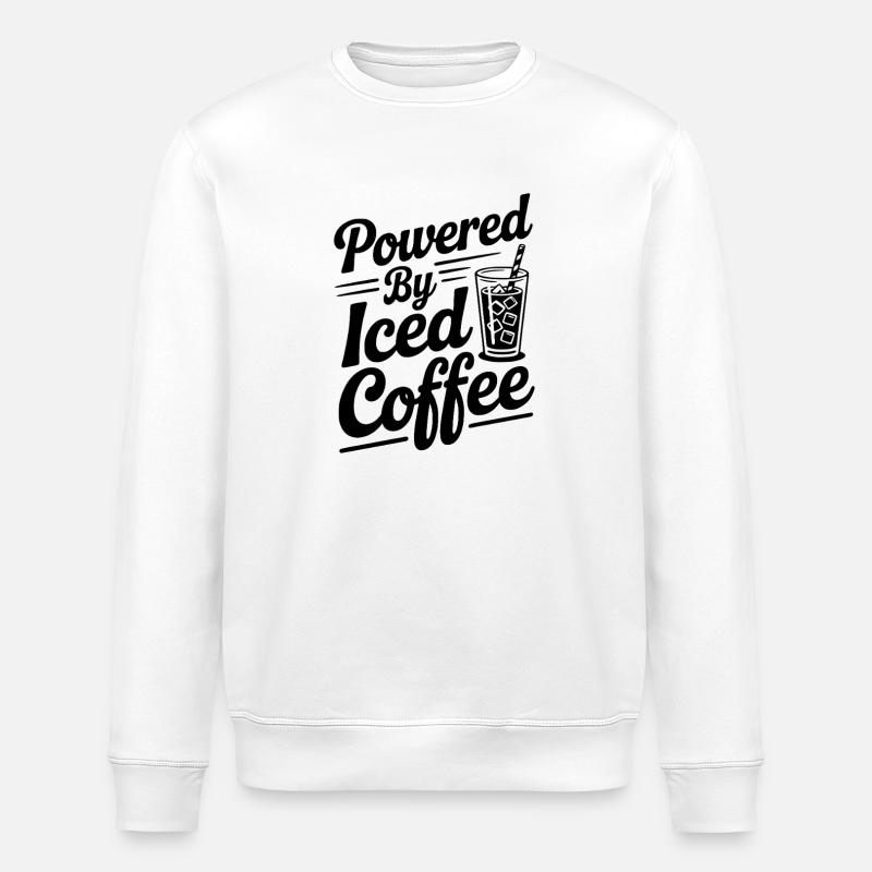 Angetrieben von Eiskaffee - Stanley/Stella Unisex Bio-Sweatshirt ROLLER - Weiß