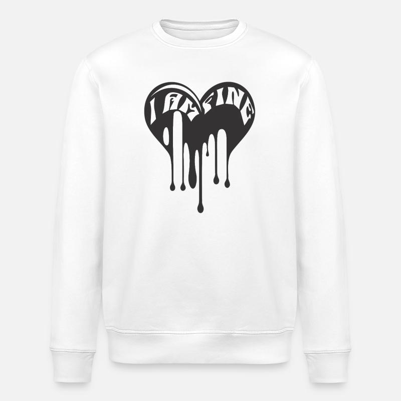 I am Fine Dark Heart It's Fine Everything is Fine - Stanley/Stella Unisex Bio-Sweatshirt ROLLER - Weiß