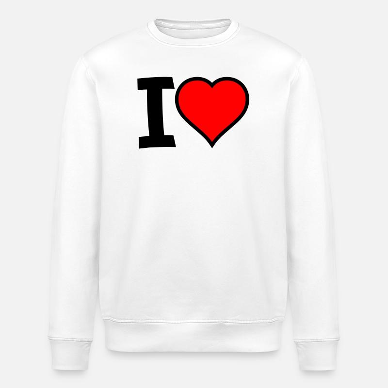 I Heart - Stanley/Stella Unisex Bio-Sweatshirt ROLLER - Weiß