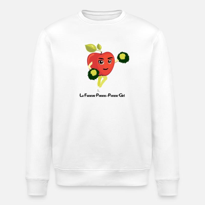 DIE BERÜHMTE CHEERLEADERIN! (Apfel) - Stanley/Stella Unisex Bio-Sweatshirt ROLLER - Weiß