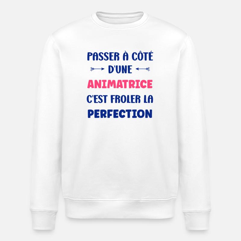 animatrice - Sweat bio ROLLER Stanley/Stella Unisexe - blanc