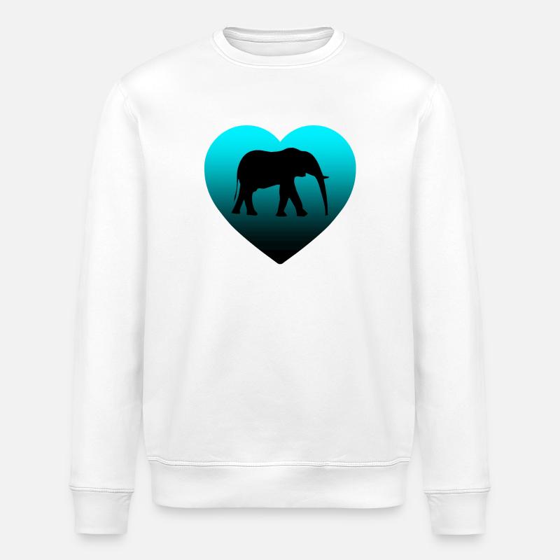 Elephant - Stanley/Stella ROLLER Unisex Organic Sweatshirt - white