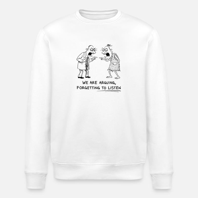Streit und Zuhören Dialog - Stanley/Stella Unisex Bio-Sweatshirt ROLLER - Weiß