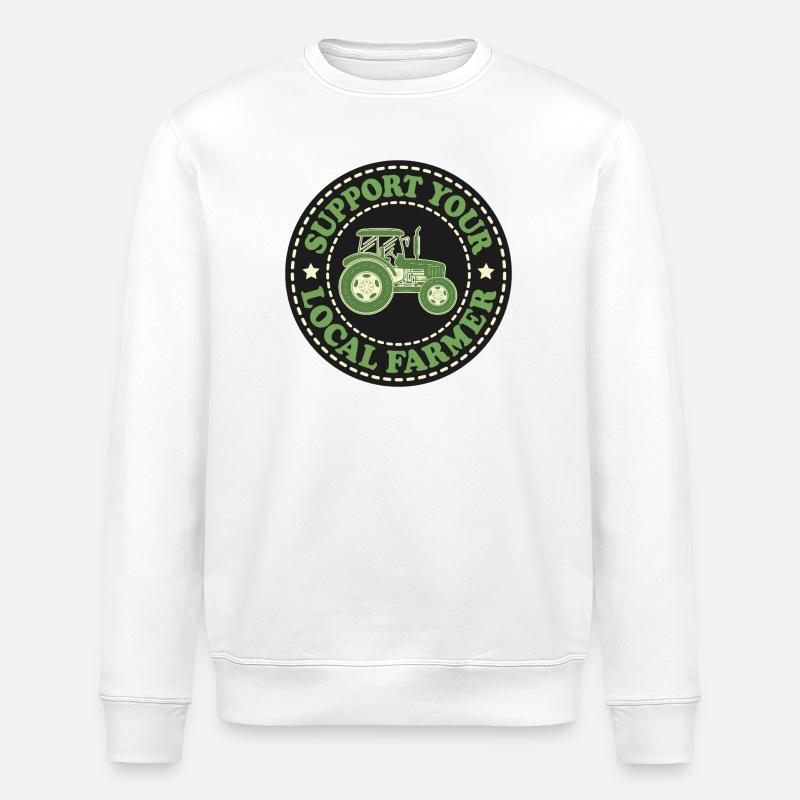 Support Your Local Farmer - Stanley/Stella Unisex Bio-Sweatshirt ROLLER - Weiß