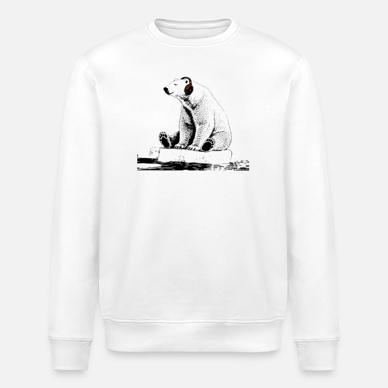 Arctic Beats - Stanley/Stella økologisk unisex-sweatshirt ROLLER - hvid