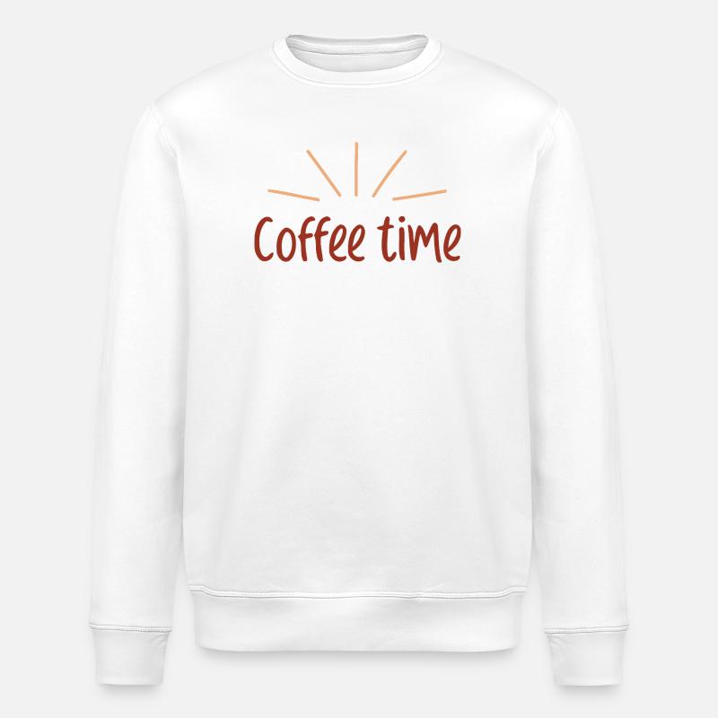 Retro Sunshine Time Kaffee - Stanley/Stella Unisex Bio-Sweatshirt ROLLER - Weiß