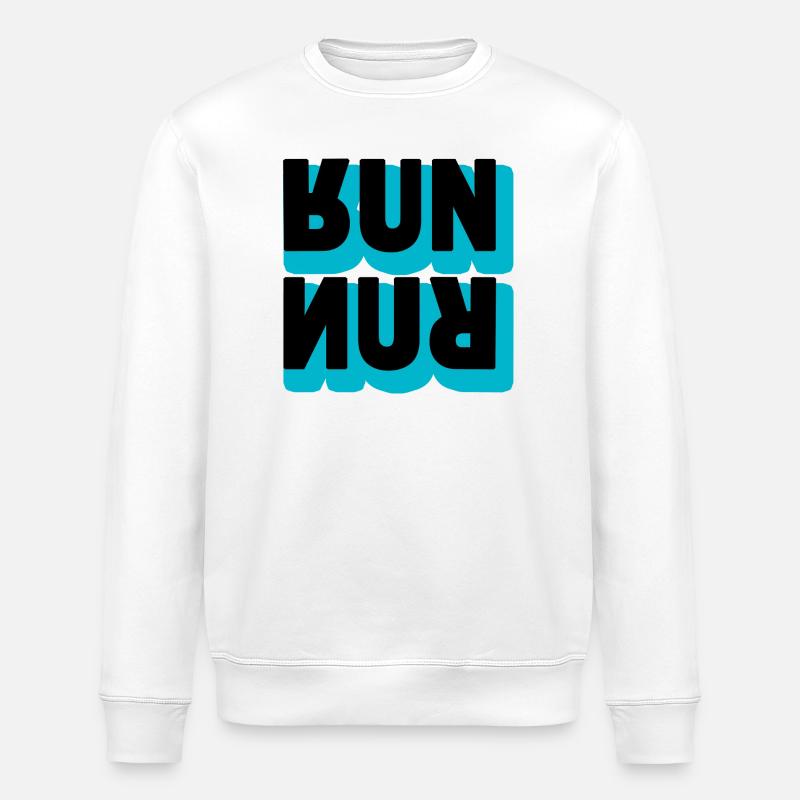 Running Run Typografie - Stanley/Stella Unisex Bio-Sweatshirt ROLLER - Weiß