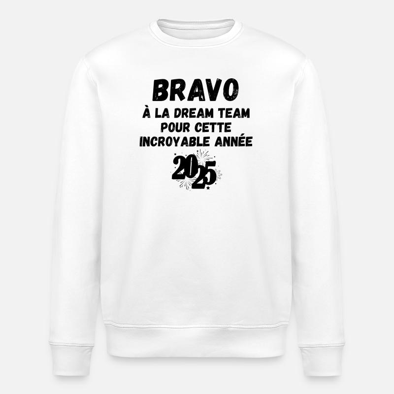 Danke, bravo, herzlichen Glückwunsch - Stanley/Stella Unisex Bio-Sweatshirt ROLLER - Weiß