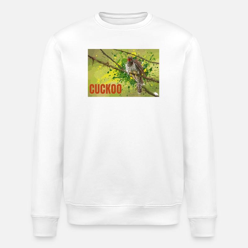CUCKOO - Stanley/Stella Unisex Bio-Sweatshirt ROLLER - Weiß