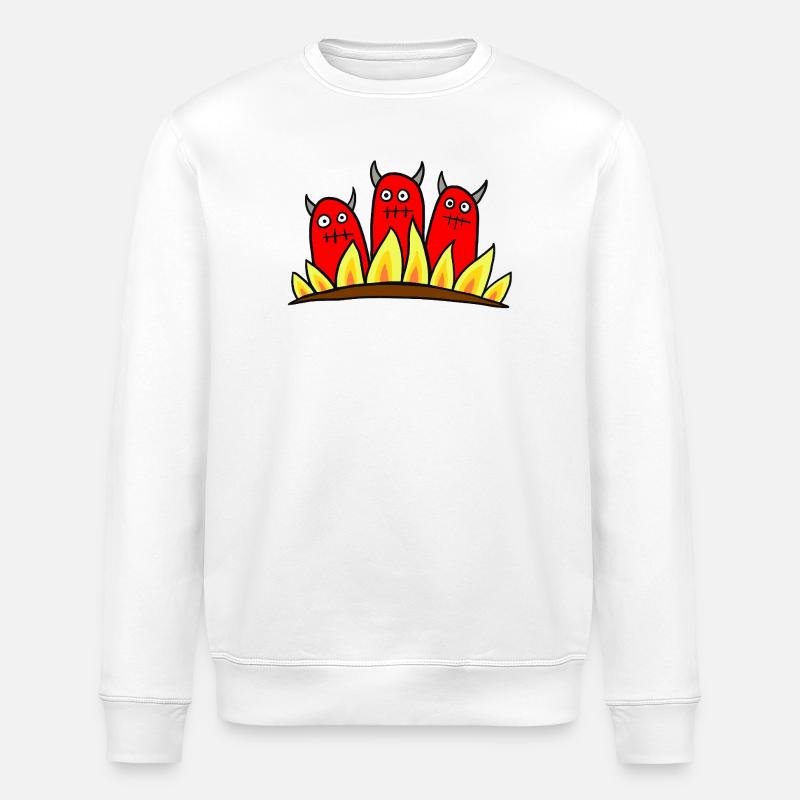 3 Devils - Stanley/Stella ROLLER Unisex Organic Sweatshirt - white