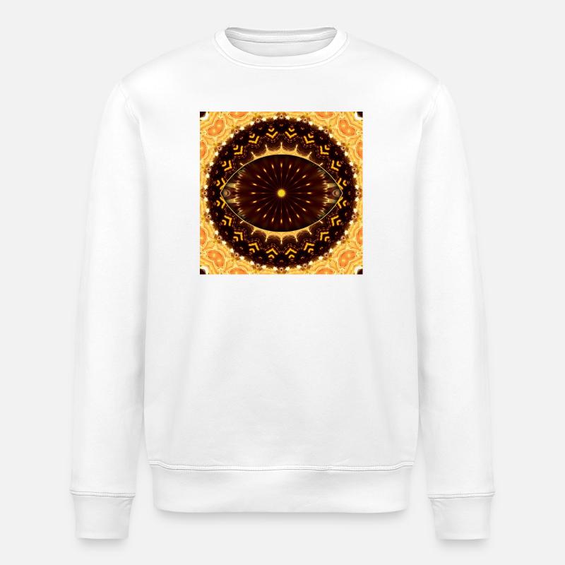Mandala de l’Œil de Feu - Sweat bio ROLLER Stanley/Stella Unisexe - blanc