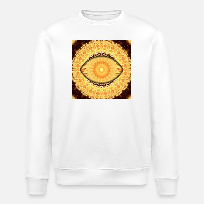 Kaléidoscope du Mandala du Soleil - Sweat bio ROLLER Stanley/Stella Unisexe - blanc