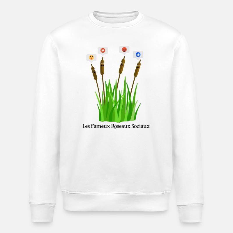 DIE BERÜHMTEN SOCIAL REEDS! - Stanley/Stella Unisex Bio-Sweatshirt ROLLER - Weiß