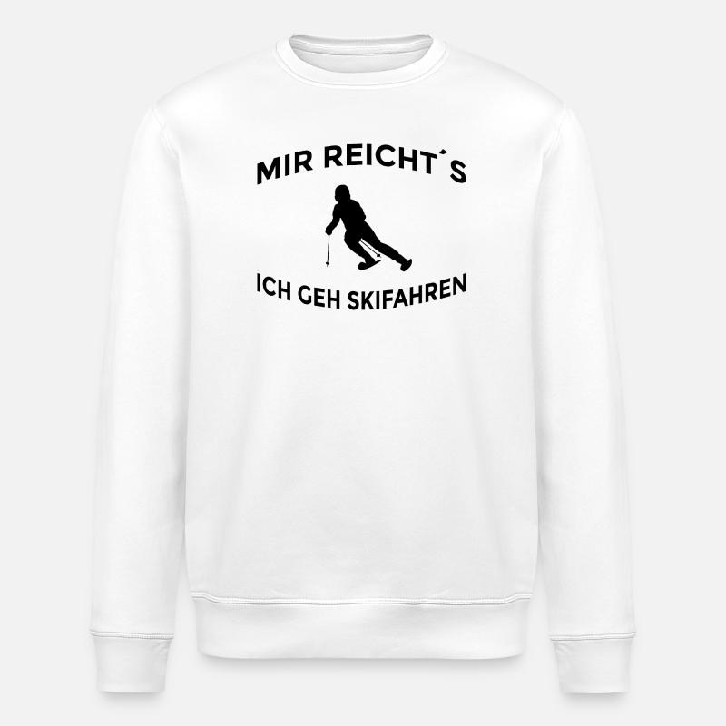 J’en ai assez, je vais skier - Sweat bio ROLLER Stanley/Stella Unisexe - blanc