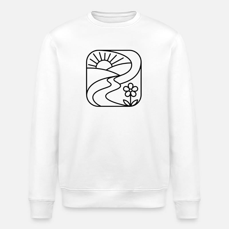 Wandern: Geschenk der Berge - Stanley/Stella Unisex Bio-Sweatshirt ROLLER - Weiß