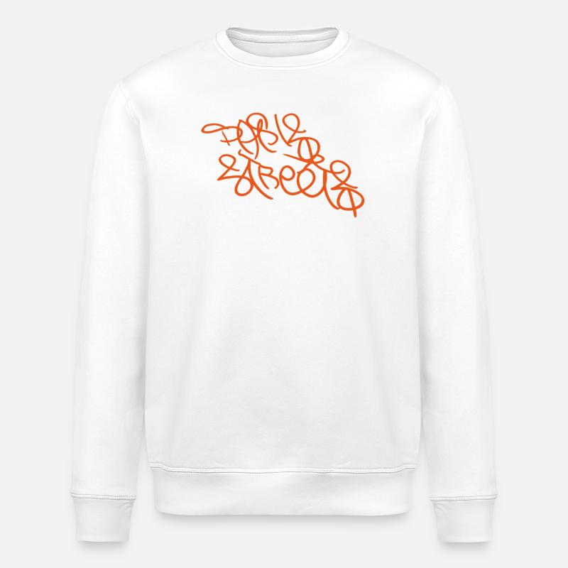 Graffiti parisien orange - Sweat bio ROLLER Stanley/Stella Unisexe - blanc