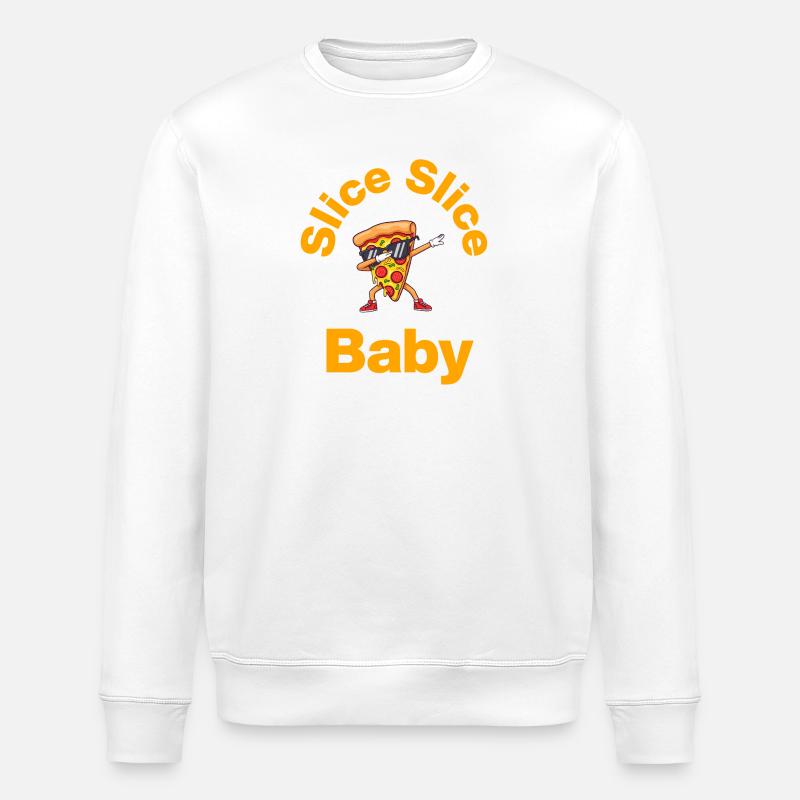 Slice Slice Baby – Ambiances Pizza - Sweat bio ROLLER Stanley/Stella Unisexe - blanc