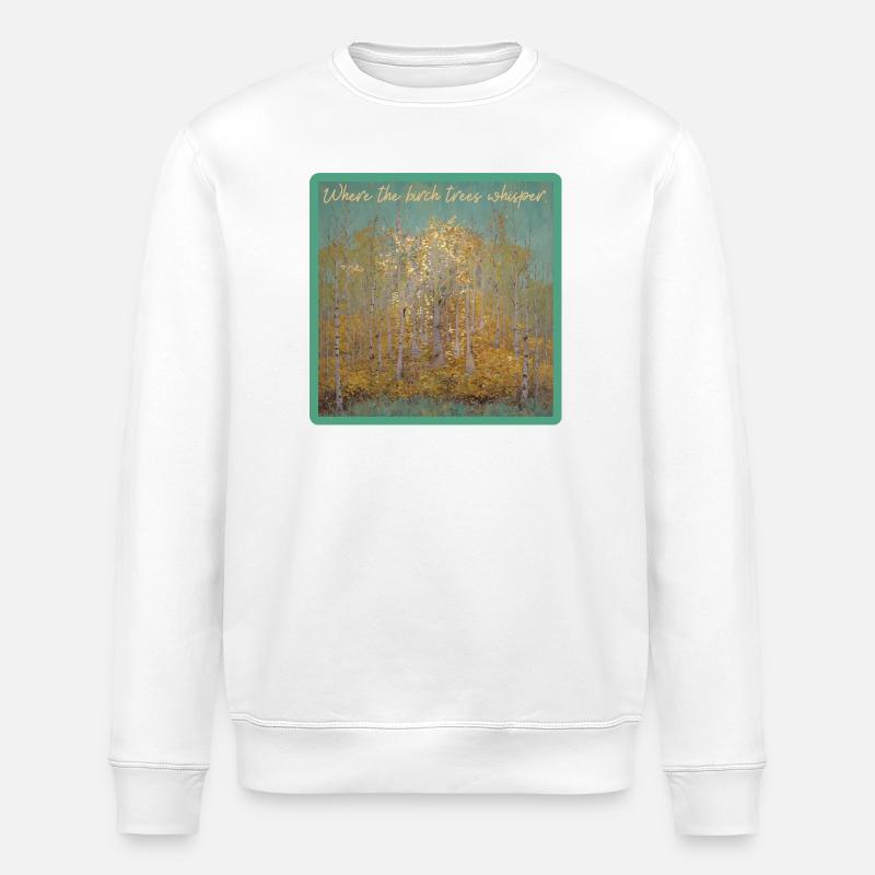 Where the birches whisper - Stanley/Stella ROLLER Unisex Organic Sweatshirt - white