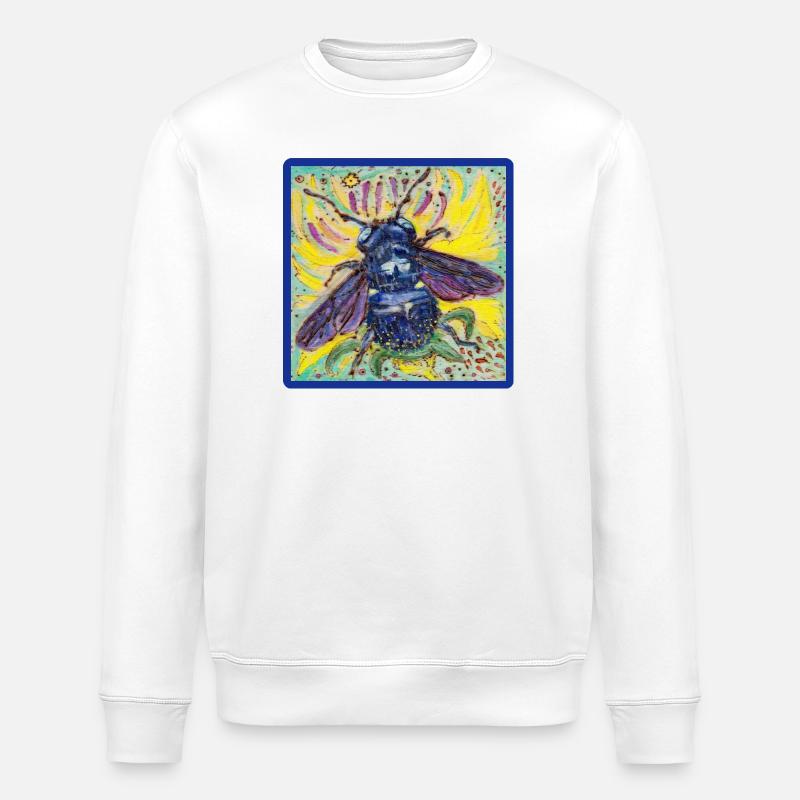 Carpenter bee - Stanley/Stella ROLLER Unisex Organic Sweatshirt - white