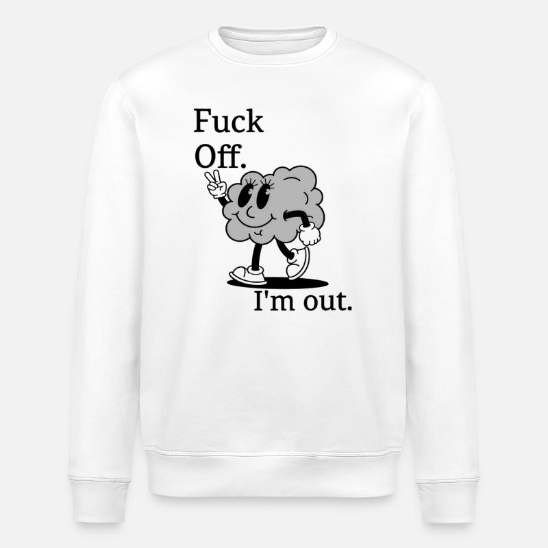 Happy Brain Peace Vibes - Stanley/Stella Unisex Bio-Sweatshirt ROLLER - Weiß