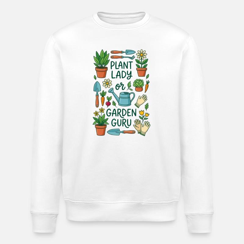 Der Pflanzenliebhaber oder Gartenexperte - Stanley/Stella Unisex Bio-Sweatshirt ROLLER - Weiß