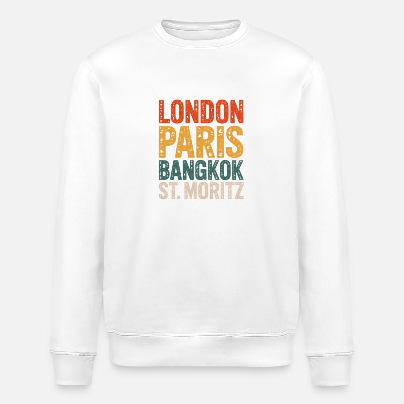 Saint-Moritz, Grisons suisses - Sweat bio ROLLER Stanley/Stella Unisexe - blanc