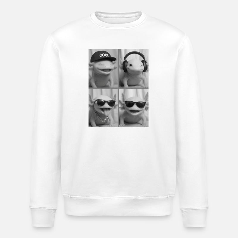 Axolotl - Stanley/Stella ROLLER Unisex Organic Sweatshirt - white