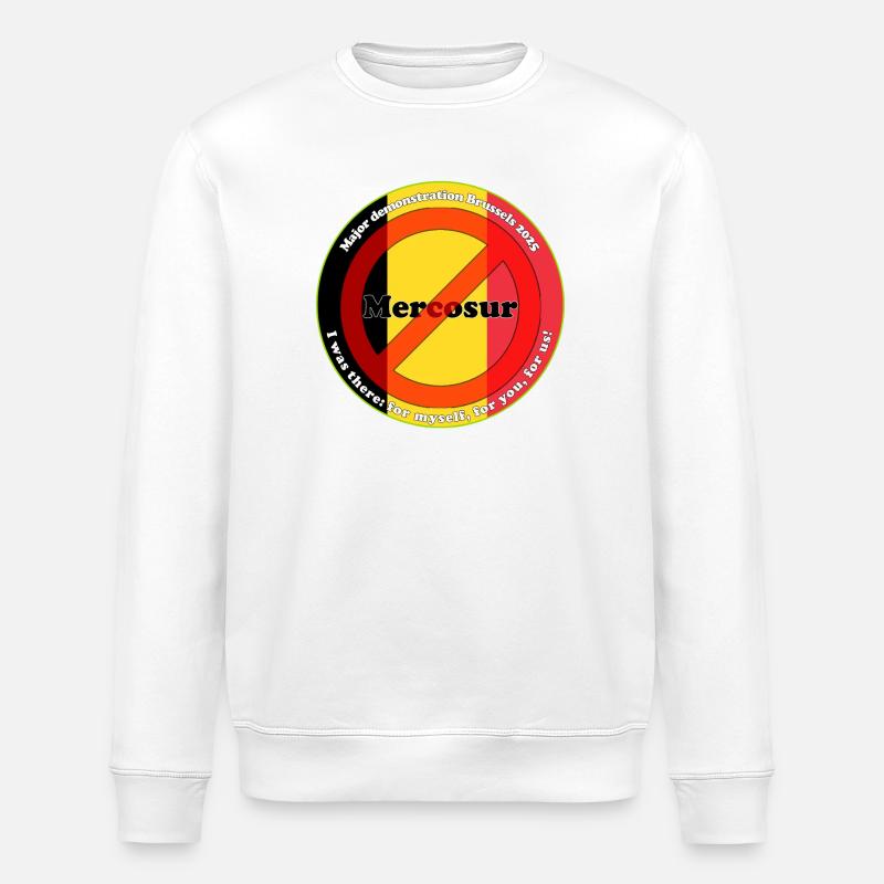 Bauernprotest gegen Mercosur - Stanley/Stella Unisex Bio-Sweatshirt ROLLER - Weiß