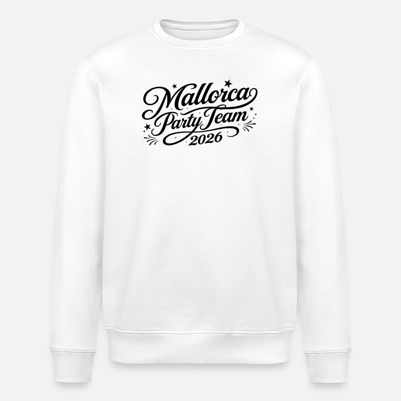 Mallorca Party Team 2026 - Stanley/Stella Unisex Bio-Sweatshirt ROLLER - Weiß