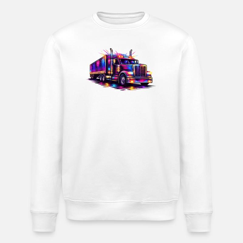  Lkw Truck - Stanley/Stella Unisex Bio-Sweatshirt ROLLER - Weiß