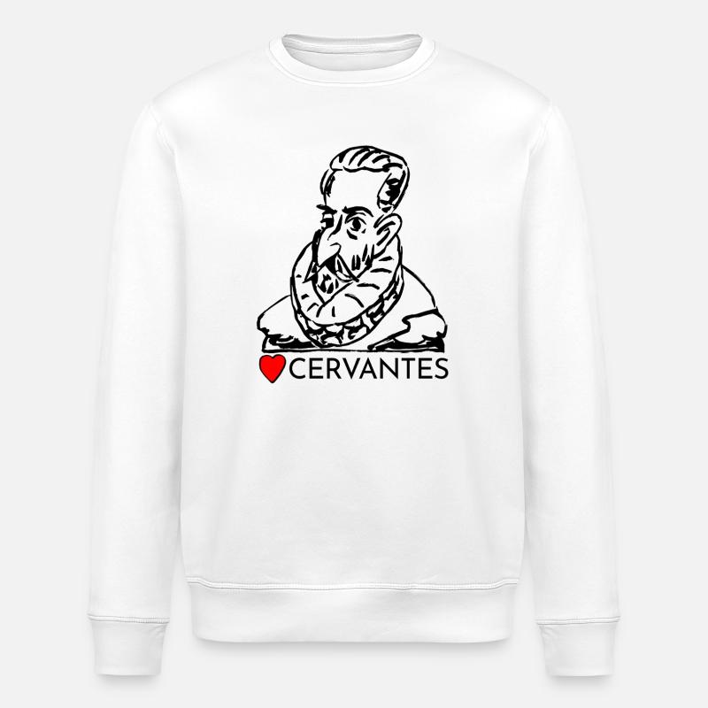 Porträt Ich liebe Cervantes - Stanley/Stella Unisex Bio-Sweatshirt ROLLER - Weiß