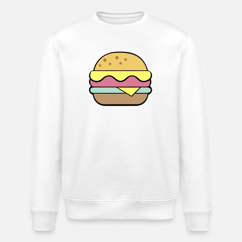 Cheeseburger | Restauration rapide - Sweat bio ROLLER Stanley/Stella Unisexe - blanc