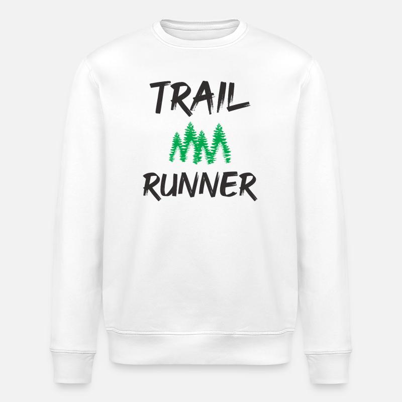 Coureur de trail - Sweat bio ROLLER Stanley/Stella Unisexe - blanc
