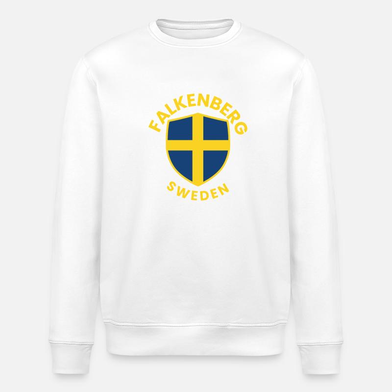 Falkenberg-Schild Schweden - Stanley/Stella Unisex Bio-Sweatshirt ROLLER - Weiß