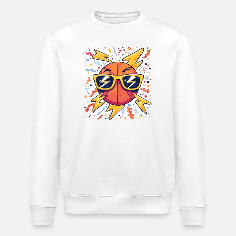 Blitzball Sonnenbrille - Stanley/Stella Unisex Bio-Sweatshirt ROLLER - Weiß