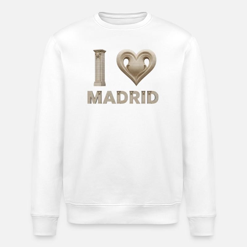 J’aime Madrid – Architecture monumentale - Sweat bio ROLLER Stanley/Stella Unisexe - blanc