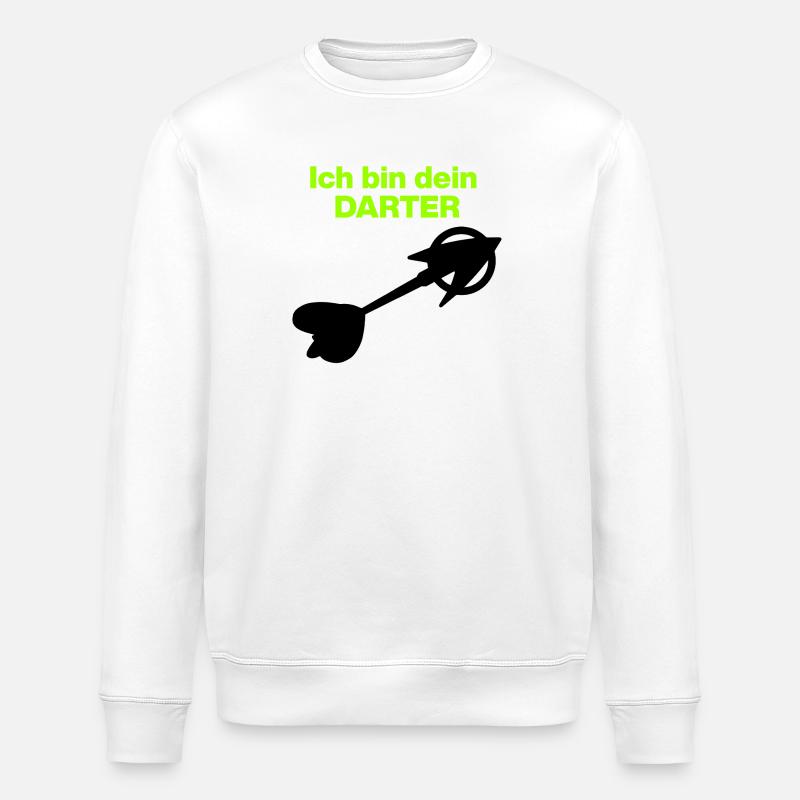 Ich bin dein Darter – Space Edition - Stanley/Stella Unisex Bio-Sweatshirt ROLLER - Weiß