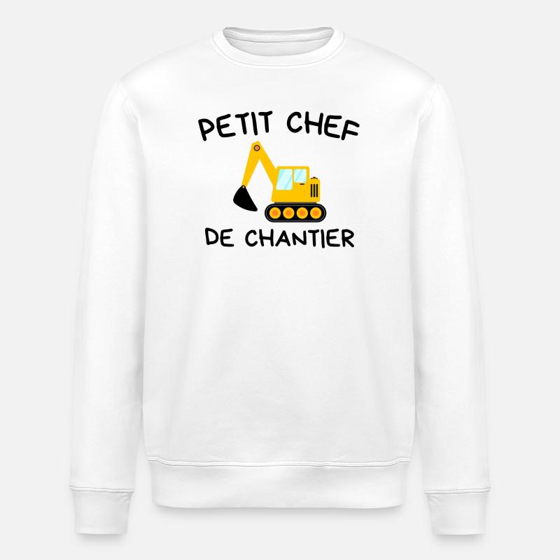 Small Construction Manager Construction Excavator - Sweat bio ROLLER Stanley/Stella Unisexe - blanc