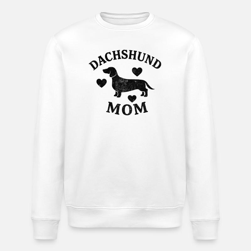 Dachshund Mom - Stanley/Stella Unisex Bio-Sweatshirt ROLLER - Weiß