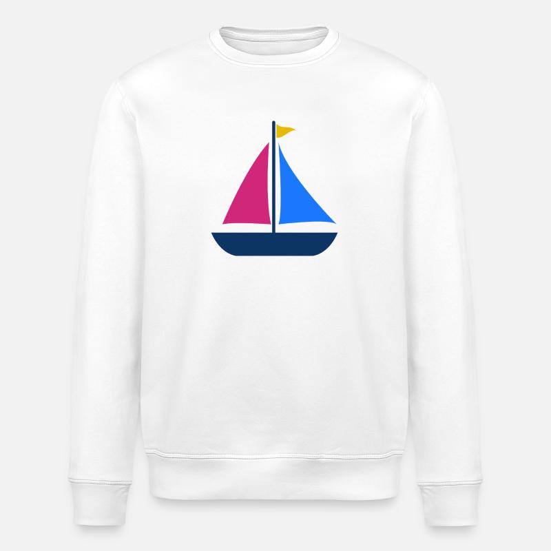 Segelboot - Stanley/Stella Unisex Bio-Sweatshirt ROLLER - Weiß