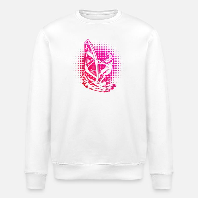 Direkte Windsurfing Aussage - Stanley/Stella Unisex Bio-Sweatshirt ROLLER - Weiß