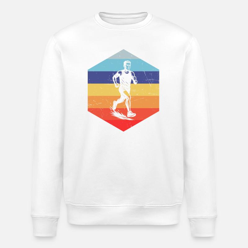Iconisches Running Motiv - Stanley/Stella Unisex Bio-Sweatshirt ROLLER - Weiß