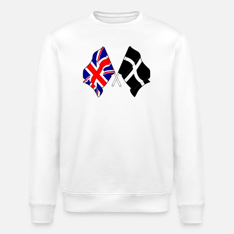 Croisement Cornwall & GB - Sweat bio ROLLER Stanley/Stella Unisexe - blanc