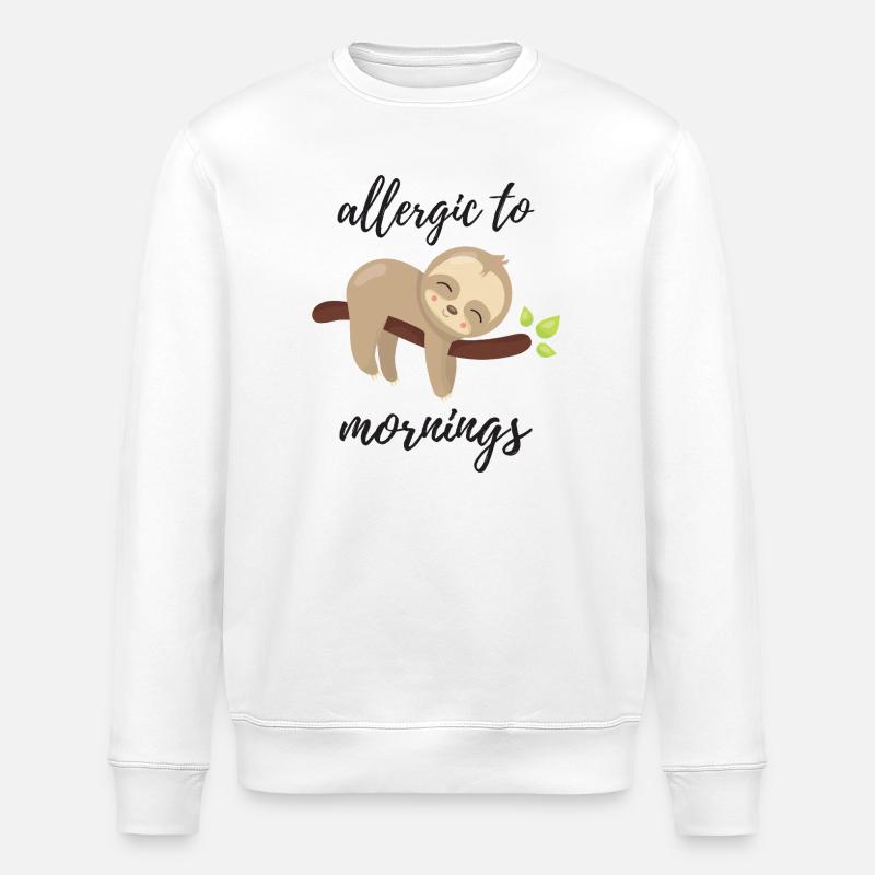 Allergisch gegen Morgen - Stanley/Stella Unisex Bio-Sweatshirt ROLLER - Weiß