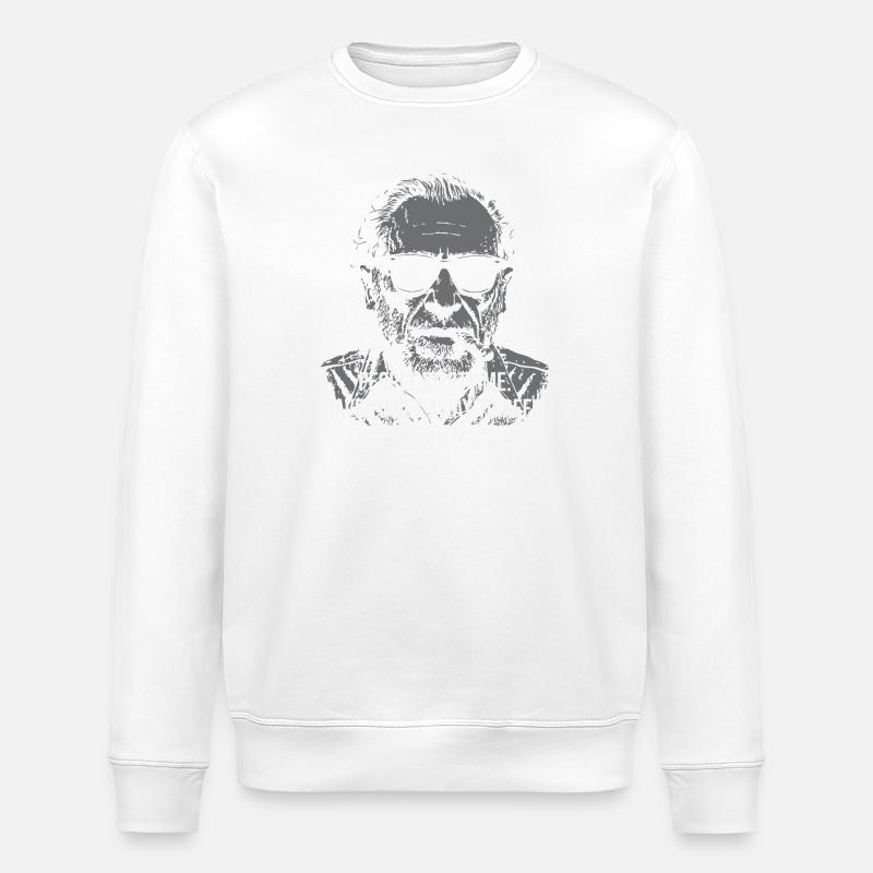 Charles-Bukowski-Zitat über Menschen - Stanley/Stella Unisex Bio-Sweatshirt ROLLER - Weiß