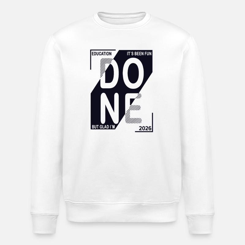 Done 2026 – Training completed design - Stanley/Stella ROLLER Unisex Organic Sweatshirt - white