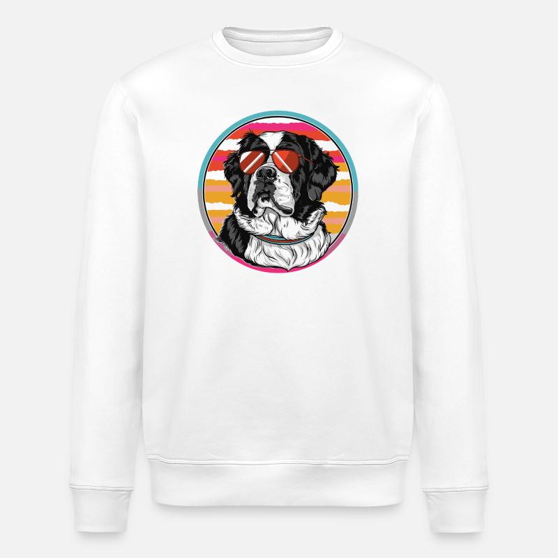 Sun dog en été rétro - Sweat bio ROLLER Stanley/Stella Unisexe - blanc